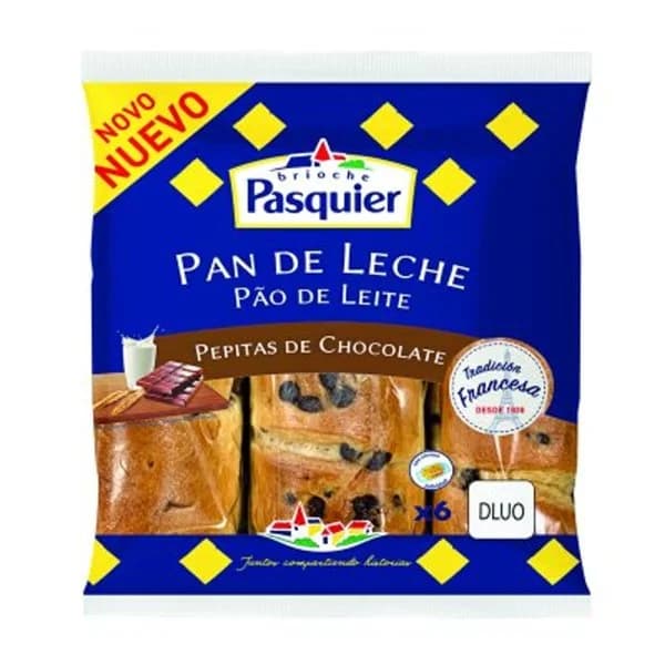 Pan de leche con pepitas BRIOCHE PASQUIER, 6 uds, paquete 210 g - 0.21 kg - Imagen del producto en Findit
