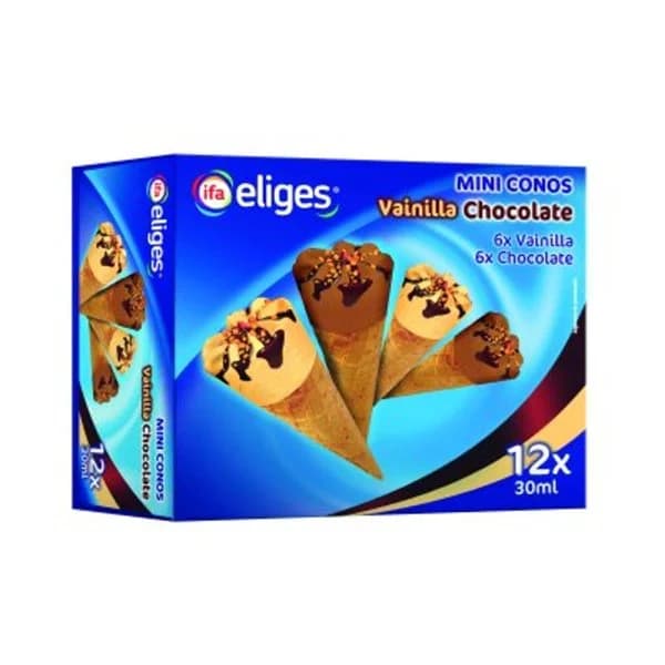 Helado cono mini surtido 12 unidades - 0.36 l - Imagen del producto en Findit