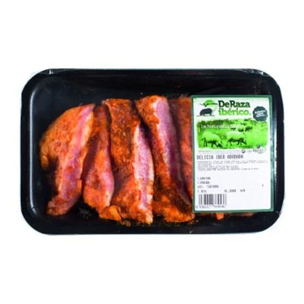 Delicias de cerdo ibérico en bandeja (300 g aprox) - 1 ud - Imagen del producto en Findit