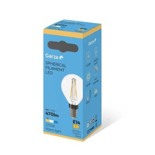 Bombilla led esférica filamentos 4W E14 - 1 ud - Imagen del producto en Findit