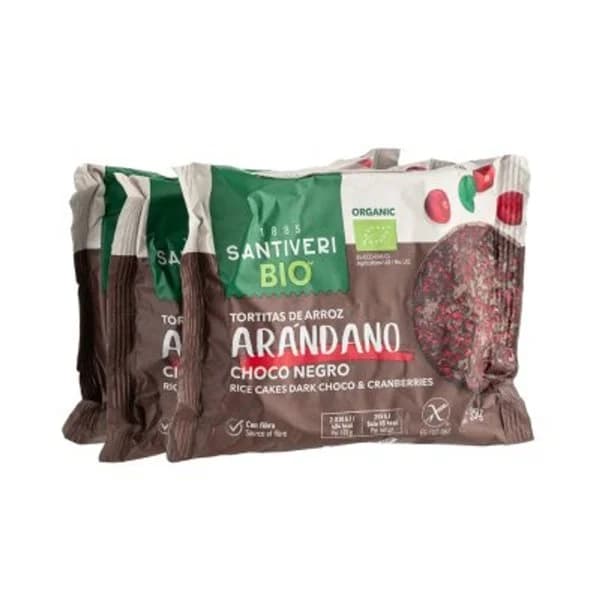 Tortitas de arroz choco negro y arándanos 3x37 g - 0.1 kg - Imagen del producto en Findit