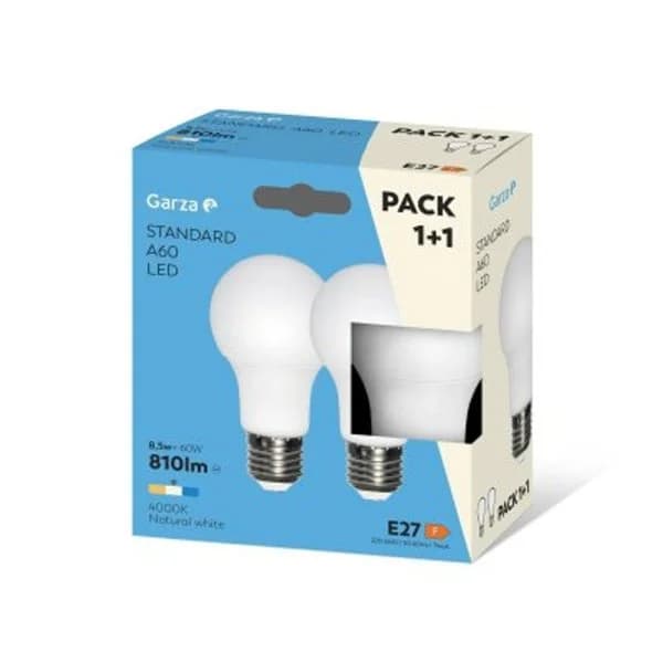 Bombilla de led 9w E27 1+1, 4 unidades - 2 ud - Imagen del producto en Findit