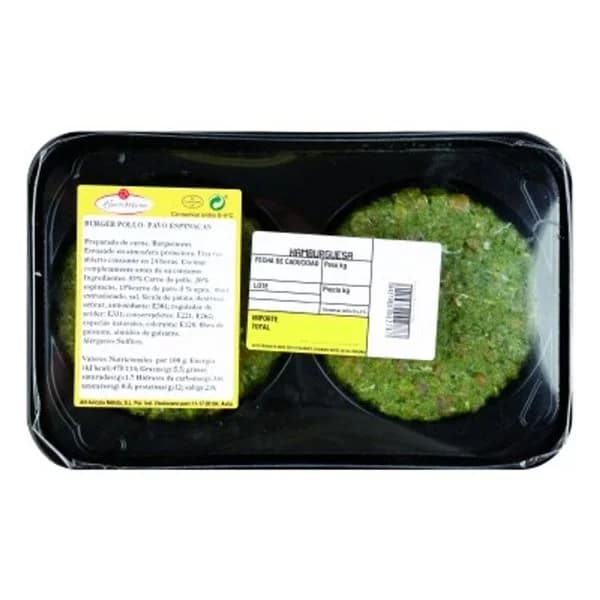 Burger meat espinacas (320 g aprox) - 0.2 kg - Imagen del producto en Findit