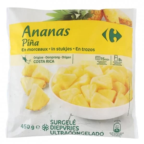Piña congelada Carrefour 450 g. - 0.45 kg - Imagen del producto en Findit