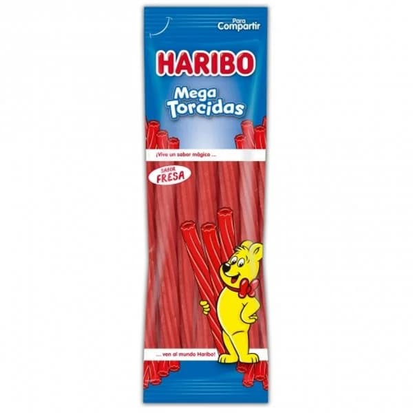 Mega torcidas fresa HARIBO, bolsa 200 g - 0.2 kg - Imagen del producto en Findit