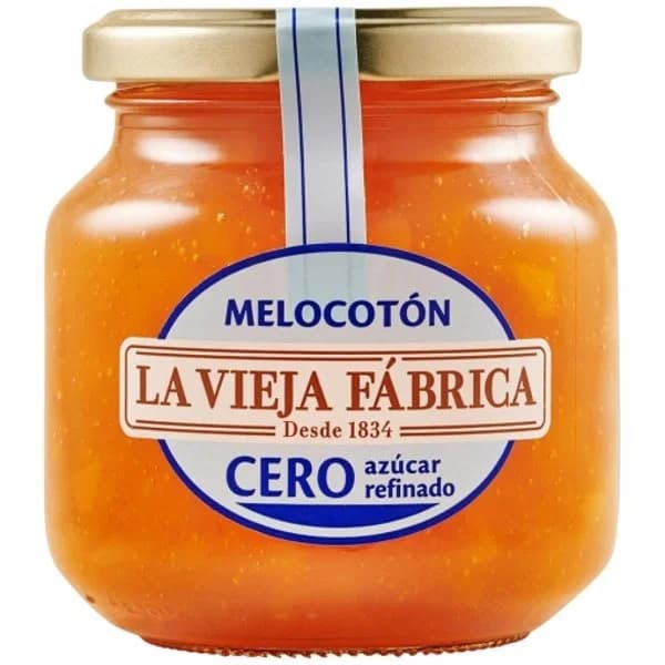 Mermelada de melocotón 0 azúcar LA VIEJA FÁBRICA, frasco 280 g - 0.28 kg - Imagen del producto en Findit