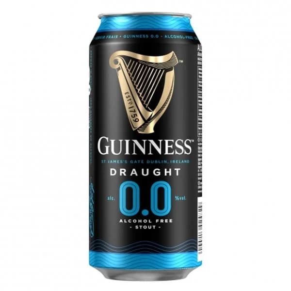 Cerveza negra Guinnes Draught 0,0 lata 44 cl. - 0.44 l - Imagen del producto en Findit