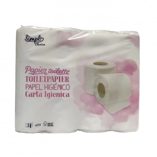 Papel higiénico 2 capas Simpl Choice 24 rollos - 24.31 ud - Imagen del producto en Findit
