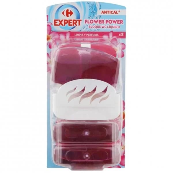 Bloc líquido WC floral antical Carrefour Expert 3 ud. - 3.02 ud - Imagen del producto en Findit