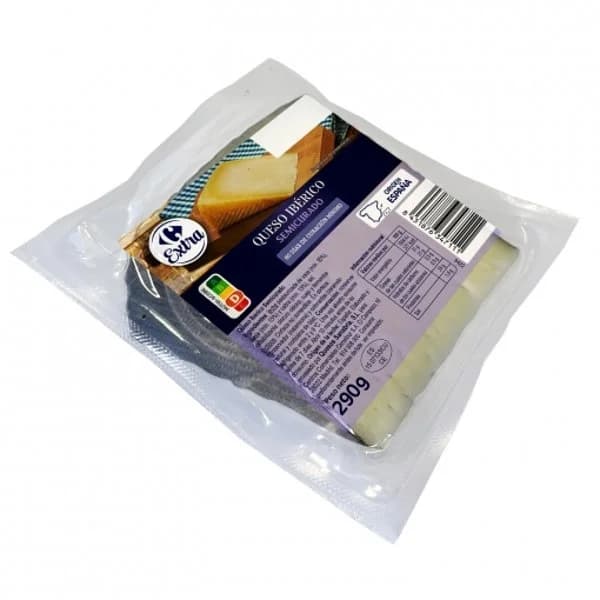 Queso ibérico semicurado Extra Carrefour cuña 290 g. - 0.29 kg - Imagen del producto en Findit
