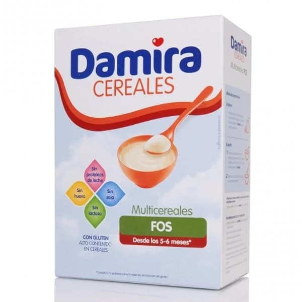 Papilla infantil desde los 5-6 meses multicereales fos Damira sin lactosa 600 g. - 0.6 kg - Imagen del producto en Findit