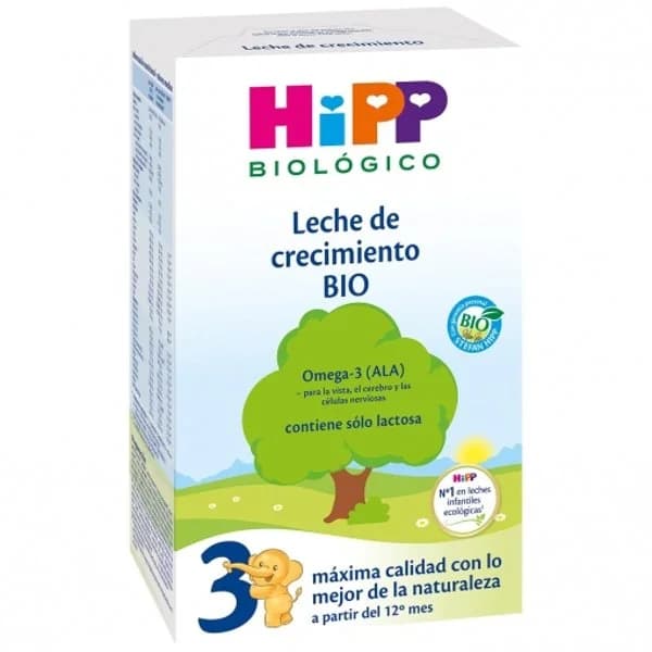 Leche infantil de crecimiento 3 desde 12 meses ecológica HiPP  brik  500 g. - 0.5 kg - Imagen del producto en Findit