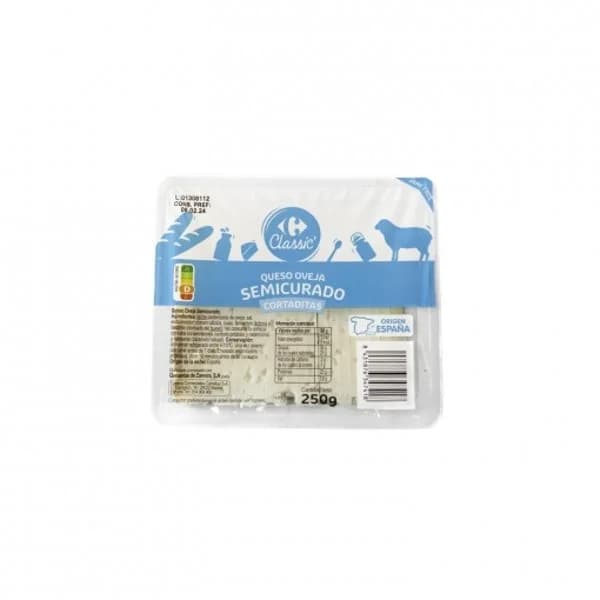 Queso de oveja semicurado Classic Carrefour 250 g. - 0.25 kg - Imagen del producto en Findit