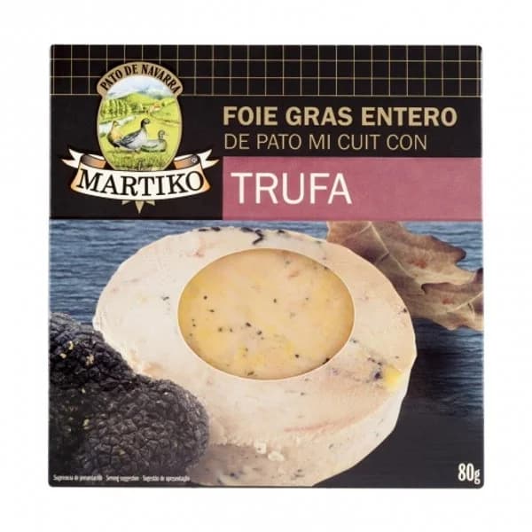 Foie gras entero de pato mi cuit con trufa Martiko sin gluten sin lactosa 80 g. - 0.08 kg - Imagen del producto en Findit