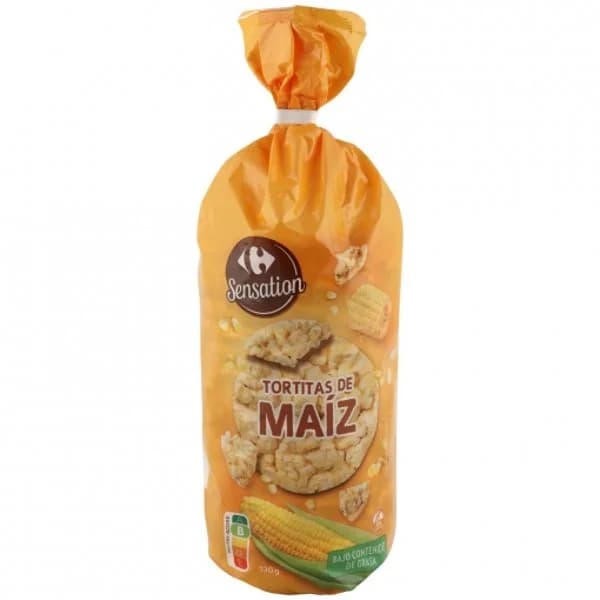 Tortitas de maíz Sentation Carrefour 130 g. - 0.13 kg - Imagen del producto en Findit