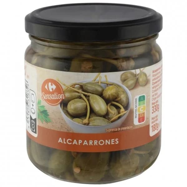 Alcaparrones Sensation Carrefour 180 g. - 0.18 kg - Imagen del producto en Findit