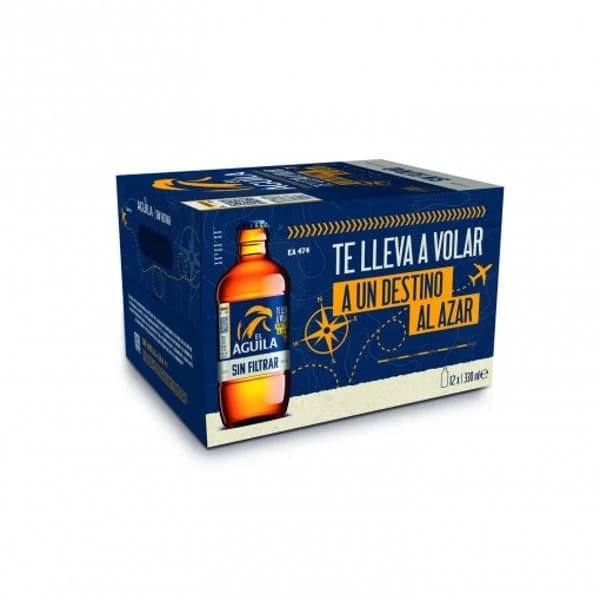 Cerveza El Águila sin filtrar pack 12 botellas 33 cl. - 3.96 l - Imagen del producto en Findit
