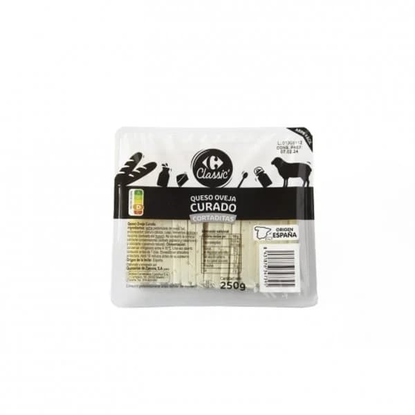 Queso de oveja curado Carrefour Classic 250 g. cortado - 0.25 kg - Imagen del producto en Findit