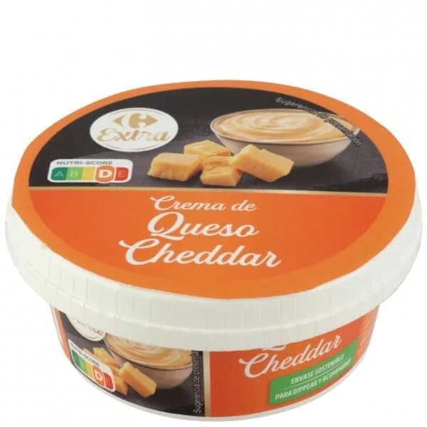 Crema de queso cheddar Extra Carrefour 125 g. - 0.13 kg - Imagen del producto en Findit