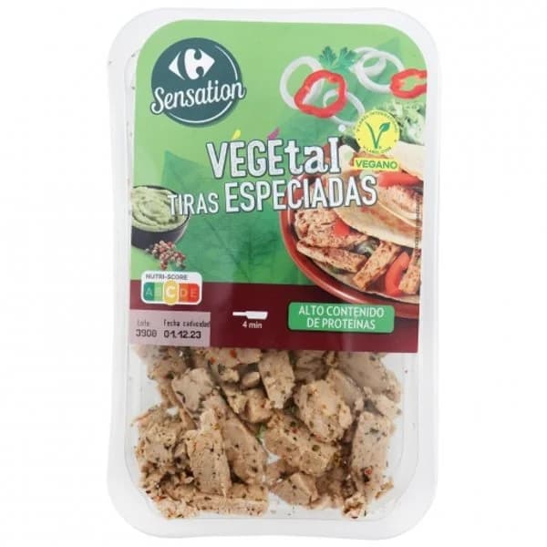 Tiras especiadas vegetal Carrefour Sensation 170 g. - 0.17 kg - Imagen del producto en Findit