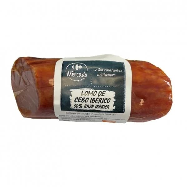 Lomo de Cebo Ibérico 50% Raza Ibérica Carrefour El Mercado sin gluten 285 g - 0.29 kg - Imagen del producto en Findit