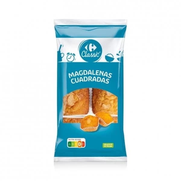 Magdalenas cuadradas Classic´ Carrefour 12 ud. - 0.38 kg - Imagen del producto en Findit