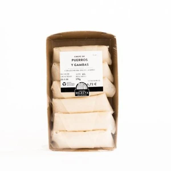 Creps de puerros y gamba 6 unidades bandeja - 1 ud - Imagen del producto en Findit