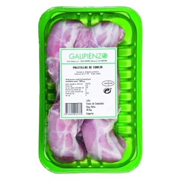 Paletilla de conejo bandeja (400 g aprox) - 1 kg - Imagen del producto en Findit