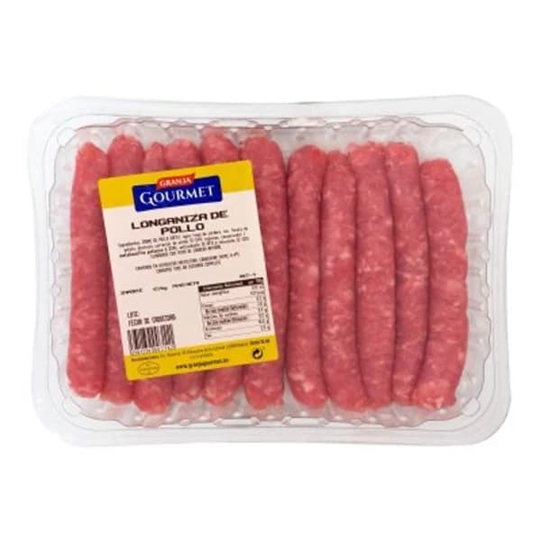 Salchichas de pollo bandeja 340 g - 0.34 kg - Imagen del producto en Findit