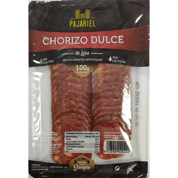 Chorizo Dulce de Leon Lonchas - 0.1 kg - Imagen del producto en Findit