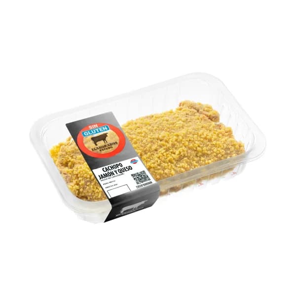 Cachopo de vacuno con jamón y queso sin gluten - 0.25 kg - Imagen del producto en Findit