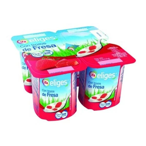 Yogur con trozos de fresa 4x125 g - 0.5 kg - Imagen del producto en Findit