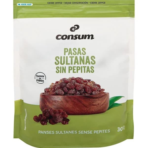 Pasas Sultanas Doypack - 0.3 ud - Imagen del producto en Findit