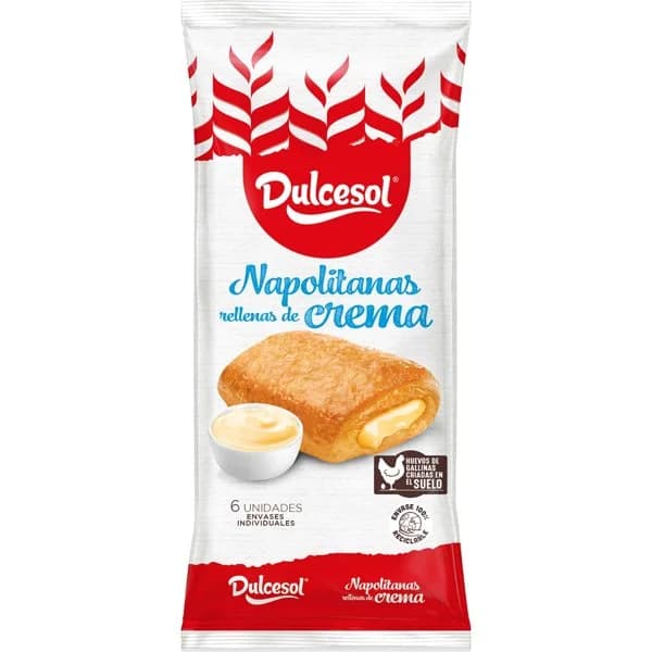 Napolitana Con Crema 6U - 0.24 kg - Imagen del producto en Findit