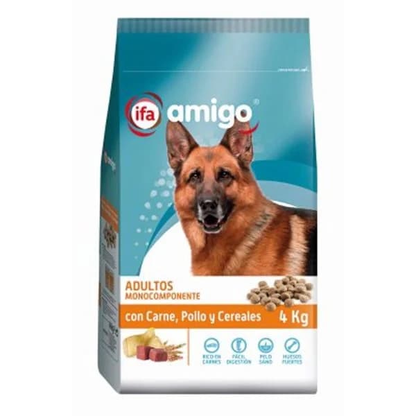 Pienso para perros con carne, pollo y cereales 4kg - 4.01 kg - Imagen del producto en Findit