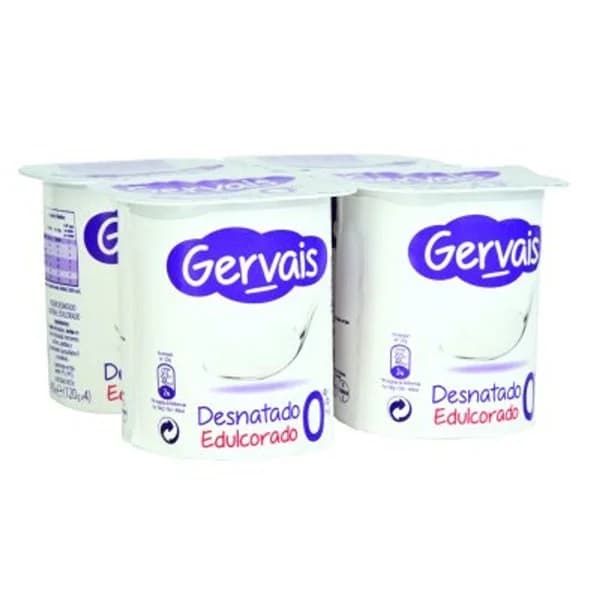 Yogur natural desnatado edulcorado 4x120 g - 0.48 kg - Imagen del producto en Findit