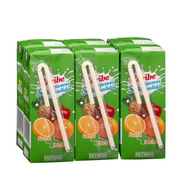 Fruta + leche caribe Hacendado sin azúcares añadidos - 1.2 l - Imagen del producto en Findit