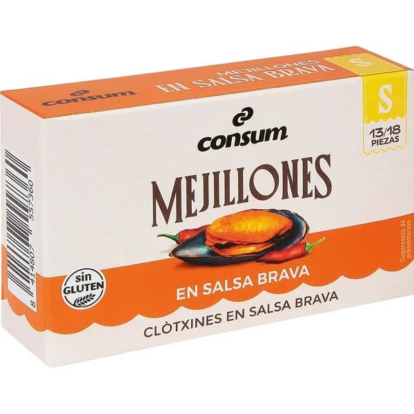 Mejillones en Salsa Brava 13/18 - 0.06 kg - Imagen del producto en Findit