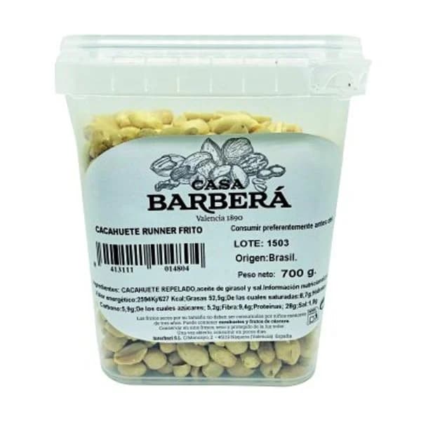 Cacahuete frito repelado 700 g - 0.7 kg - Imagen del producto en Findit