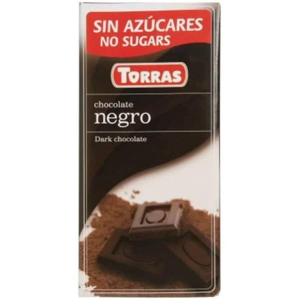 Chocolate negro sin azúcar 75 g - 0.07 kg - Imagen del producto en Findit