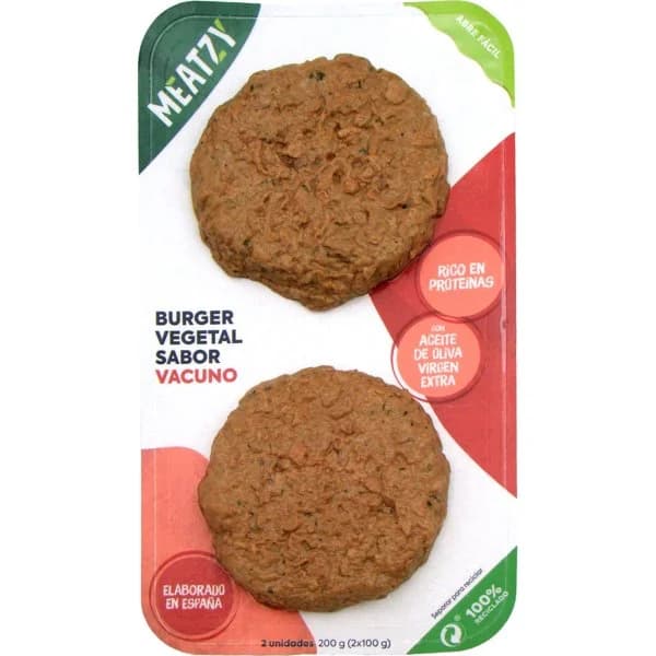 Burguer Vegetal Sabor Vacuno - 0.2 kg - Imagen del producto en Findit