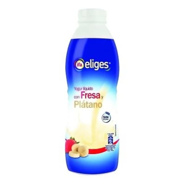 Yogur líquido con fresa y plátano 1 l - 1 l - Imagen del producto en Findit