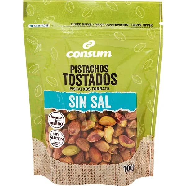 Pistachos Tostados Sin Cáscara y Sin Sal - 0.1 kg - Imagen del producto en Findit