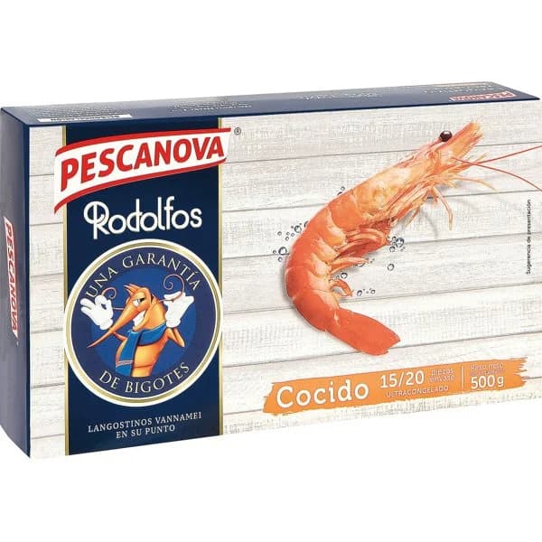 Langostino Cocido Congelado - 0.5 kg - Imagen del producto en Findit