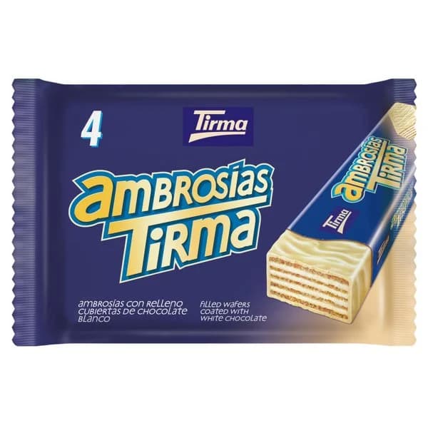 Snack Ambrosías Chocolate Blanco 4UD - 0.09 kg - Imagen del producto en Findit