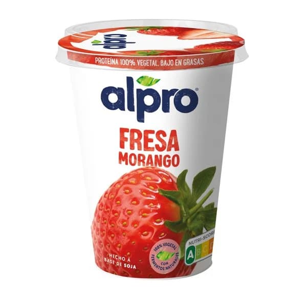 Preparado de soja sabor fresa Alpro sin gluten y sin lactosa 400 g. - 0.4 kg - Imagen del producto en Findit