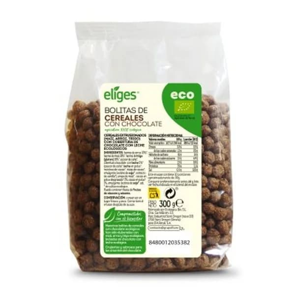 Cereal bolas de chocolate eco 300 g - 0.25 ud - Imagen del producto en Findit