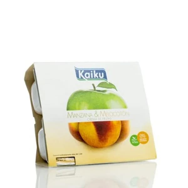 Compota de manzana y melocotón 4x100 g - 0.4 kg - Imagen del producto en Findit