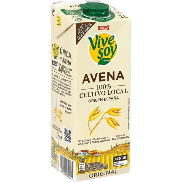 Bebida de avena original Vivesoy 1 l. - 0.85 l - Imagen del producto en Findit