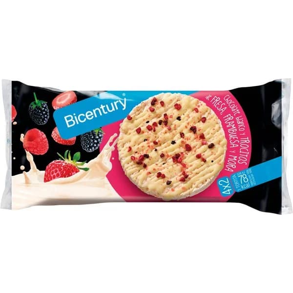 Tortitas Arroz Chocolate Blanco y Frutos Rojos - 0.13 kg - Imagen del producto en Findit